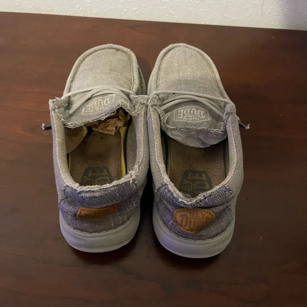 Hey Dude Kids Casual Gray Shoes Used. No box.